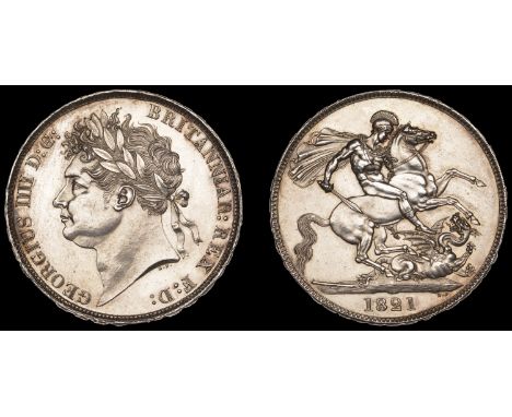 George IV (1820-1830), Crown, 1821, edge secundo (ESC 2310; S 3805). A few light surface marks, otherwise better than extreme