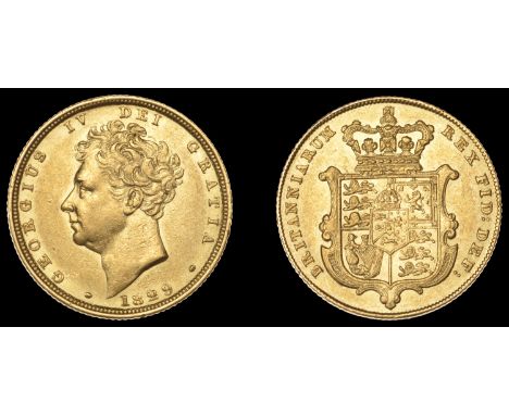 George IV (1820-1830), Sovereign, 1829 (M 14; S 3801). Some light bagmarking, otherwise about extremely fine £1,000-£1,200