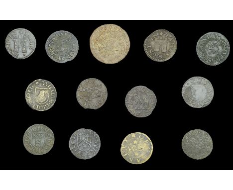 Surrey, Battersea, John Sole, Halfpenny, 1668, 1.15g/12h (E 9; N 4518; BW. 11); Chertsey, Parish Farthing, 1668, 0.50g/3h (E 