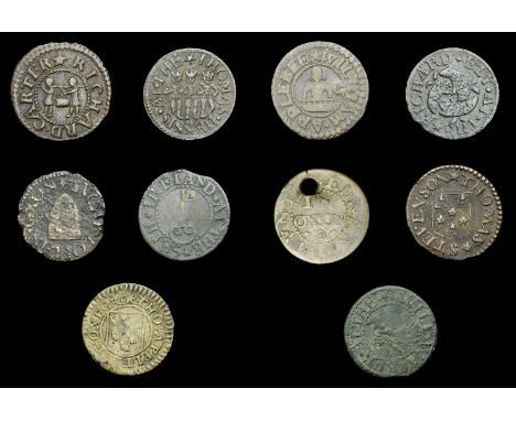 Oxfordshire, Oxford, Tho. Applebee, Farthing, mallia cadreene, 0.45g/6h (N 3678b, this piece; BW. 114); William Applebee, Far