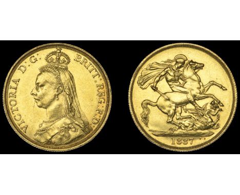 Victoria (1837-1901), Two Pounds, 1887 (S 3865). Light surface marks, otherwise extremely fine  £800-£1,000