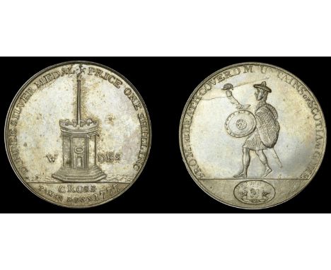 18th Century Tokens, ANGUS, Dundee, James Wright Jr, Shilling, 1797, in silver, ancient citadel, rev. from the same die as pr