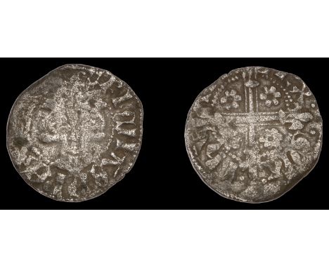 Norway, Erik II Magnusson (1280-99), black Penny, crowned bust facing, eric magn rex [ ––– ], rev., crx sca ihv xpi, long cro