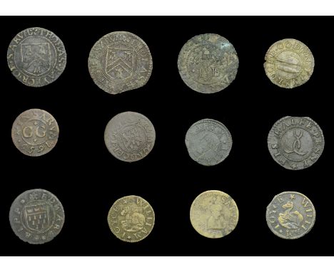 Wiltshire, Salisbury, Godderd Elliott, Farthing, 1666, 1.36g/9h (N 5547; BW. 174); G[iles] F[reeman], Halfpenny, 1667, 2.18g/