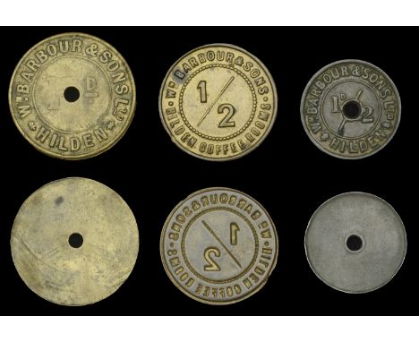 Miscellaneous Tokens and Checks, Co ANTRIM, Lisburn, Hilden Coffee Rooms, William Barbour & Sons, uniface brass Penny, 31mm, 