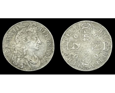 Charles II (1660-1685), Halfcrown, 1683, fourth bust, edge tricesimo qvinto (ESC 497; S 3367). Some surface corrosion and lig