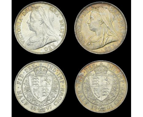 Victoria, Halfcrowns (2), 1897, 1901 (S 3938) [2]. Good extremely fine and lightly toned  £150-£200  ---  Provenance: Bt R. L
