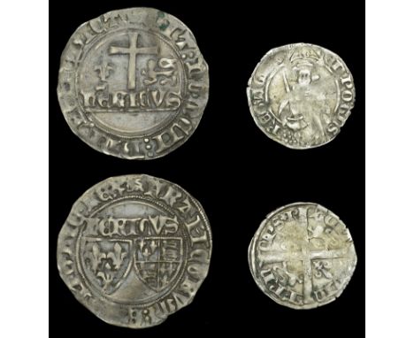 Anglo-Gallic, Edward the Black Prince, Hardi d’argent, La Rochelle, r in rev. legend, 1.17g/4h (W & F 231B; E 206a; S 8134); 