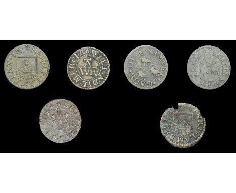 Wiltshire, Chippenham, Will Adye, Farthing, 1665, 0.68g/12h (N 5435; BW. 38); Samuell Gage, Farthing, 1653, 1.09g/6h (N 5439;