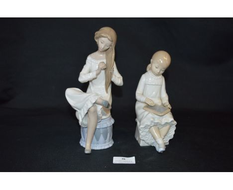 Pair of Nao Lladro Figurines 