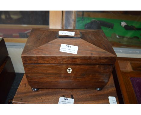 Victorian Rosewood Tea Caddy 