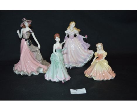 Three Coalport and One Royal Worcester Figurines 