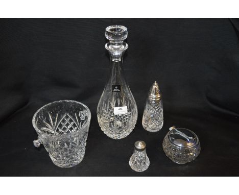 Collection of Cut Glassware, Royal Doulton Decanter, etc. 
