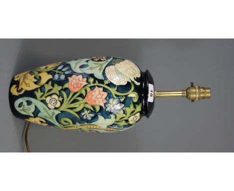 A large Moorcroft pottery lamp base, H. 43cm.