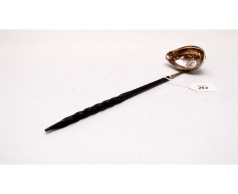 A SILVER PUNCH LADLE, LONDON 1927 