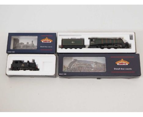 A pair of BACHMANN OO gauge steam locomotives comprising a Class J72 in BR black and a Class A4 'Seagull' in BR green - VG in