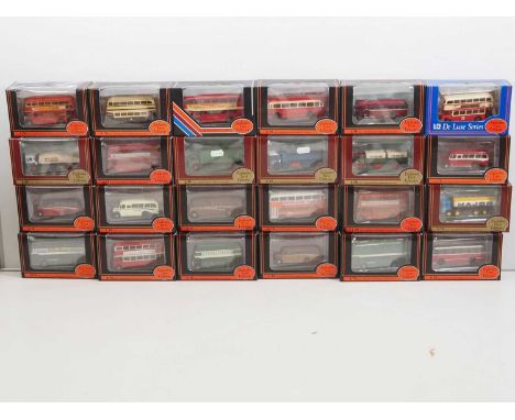 A group of EFE 1:76 scale diecast buses and lorries in mixed liveries - VG in G/VG boxes (24)