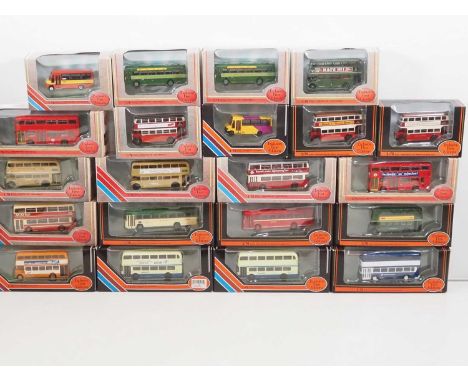 A group of EFE 1:76 scale diecast buses in mixed liveries to include several code 3 editions - VG in G/VG boxes (21)