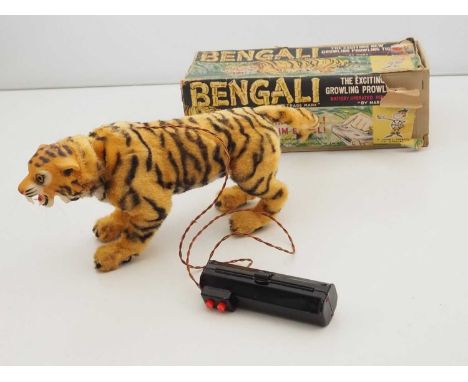 A MARX battery operated remote control Bengali prowling tiger - G/VG in F box