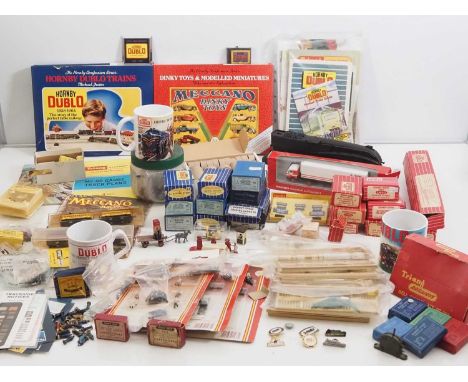 A large Lucky Dip Lot of mostly OO gauge model railway parts and accessories by HORNBY DUBLO and others together with books, 