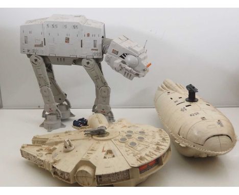 A group of vintage 1970s/early 80s KENNER/PALITOY STAR WARS vehicles, to include a Millennium Falcon and an At-At - F/G (unbo