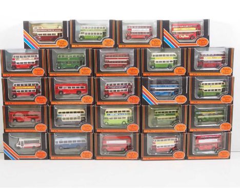 A group of EFE 1:76 scale diecast buses in mixed liveries to include several code 3 editions - VG in G/VG boxes (24)