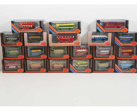 A group of EFE 1:76 scale diecast buses in mixed liveries to include several code 3 editions - VG in G/VG boxes (20)