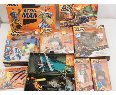 A group of 1990s issue ACTION MAN figures and accessory sets in original boxes - VG in G/VG boxes (9)