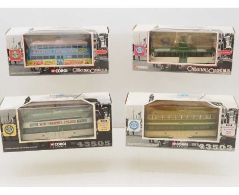 A group of CORGI 1:76 scale Blackpool trams - VG/E in VG boxes (4)