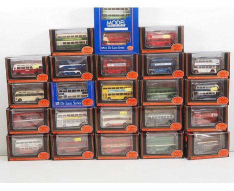 A group of EFE 1:76 scale diecast buses in mixed liveries to include a twin pack - VG in G/VG boxes (23)