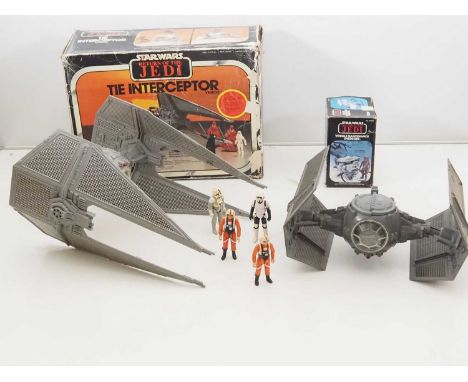 An original KENNER/PALITOY STAR WARS 'Return of the Jedi' Tie Interceptor in original box - not complete - together with asso