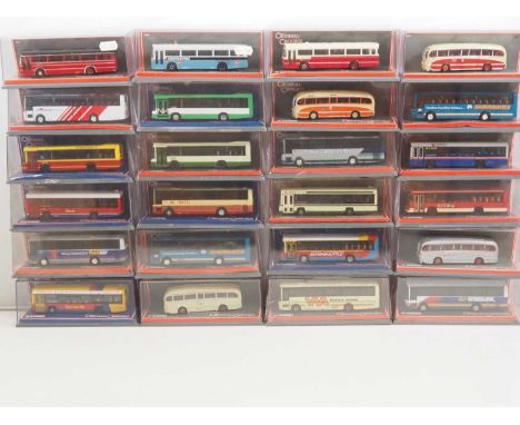 A group of CORGI OOC 1:76 scale diecast buses and coaches in mixed liveries - VG in G/VG boxes (24)