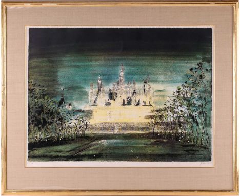 John Piper CH (1903-1992), ‘Harlaxton Hall’, limited edition signed screen-print, numbered 22/70, 49 cm x 67 cm with margins,