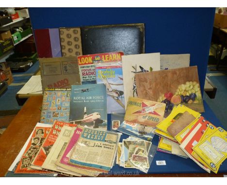 A quantity of ephemera including 1940's 'Filmstar Who's Who', 'Hobbies Weekly' magazines, ' Wings of speed' and 'The Saga of 