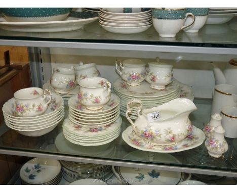 A large quantity of Royal Albert 'Colleen' tea and dinner service including six cups and saucers, six dinner plates, six tea 