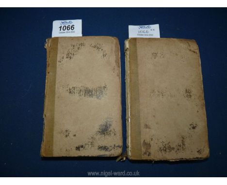 A hardback first edition in two volumes 'Voyages', cover a/f. and Around The World Performed by Capt. James Cook 1826 by A. K