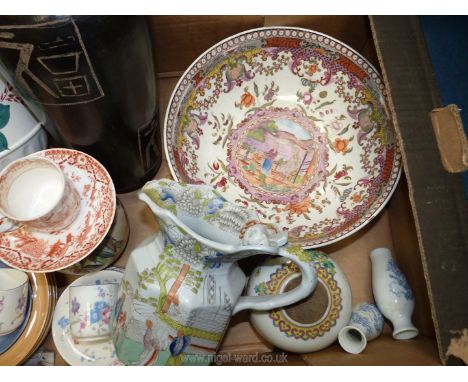 A quantity of china including Masons oriental pattern jug, three Hammersley &amp; Co. coffee cans and saucers a/f, Radford ew