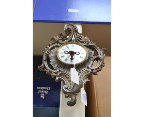 Late 19th Century French, gilt, bracket wall clock