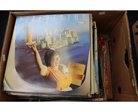 LP's; Steeleye Span, Chieftains, Stevie Wonder, Bob Dylan; diverse collection (one box)