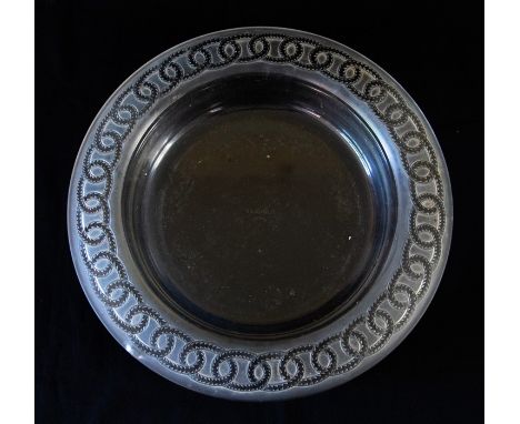 Rene Lalique clear glass decorated bowl. Diameter 35cmChipped underside of rim.