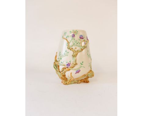 A Clarice Cliff vase with cherry tree decoration. Pattern 989. Height 21cm