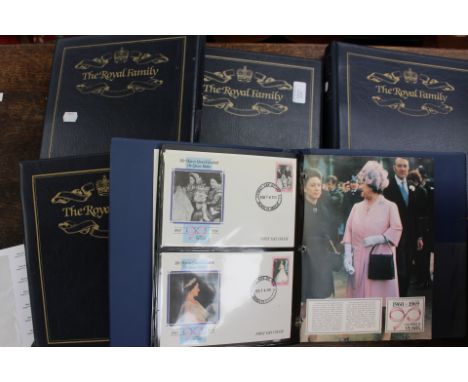 A five volume collection of the Royal Family First Day Covers, The Westminster Collection