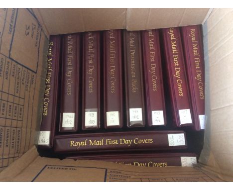 Royal Mail first day covers, ten albums, covering 1953 to 2007 (10)