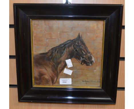 Oil on board, 1906, portrait of a horse