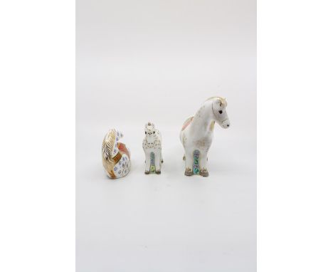 Royal Crown Derby Shetland Pony, limited edition 259/450, with certificate, with Shetland Pony Foal, limited edition 250/450,