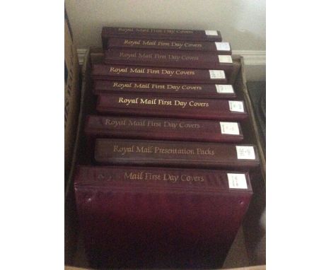 A large collection of GB First Day Covers, within nine Royal Mail albums, 1951 - 2017