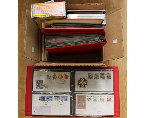 A collection of postcards including; cartoon and humour, WWI, First Day Covers, small collection of cards, 1960-1990 (Q)
