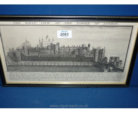 A Print of West view of the Tower of London, plate 23.