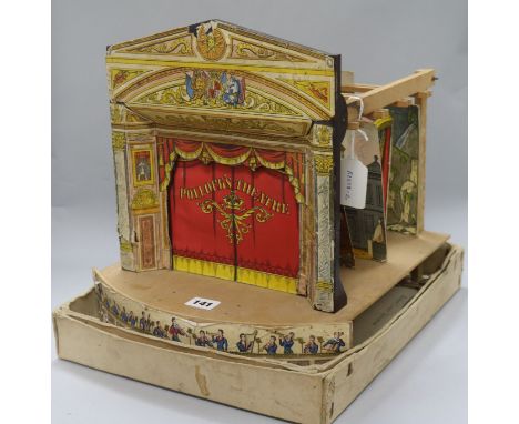 A reproduction Pollock's Theatre and a puppet