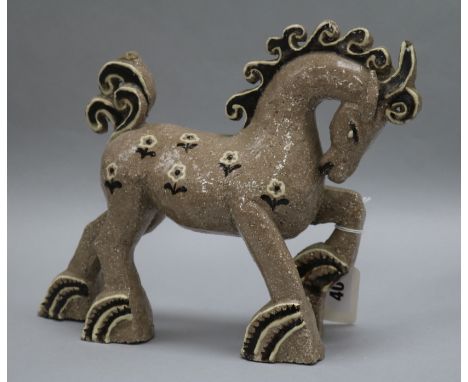 An Art Deco pottery horse in the manner of Wiener Werkstatte